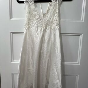 Victoria's Secret White Lace Trim Nightgown